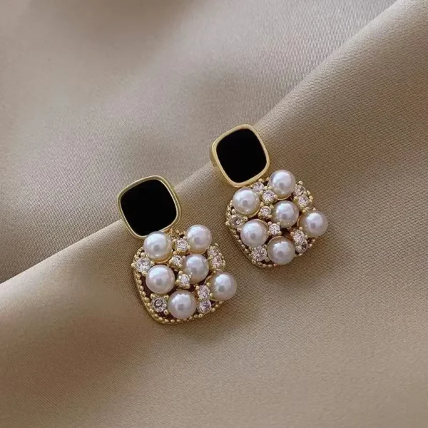 Square Pearl Earrings